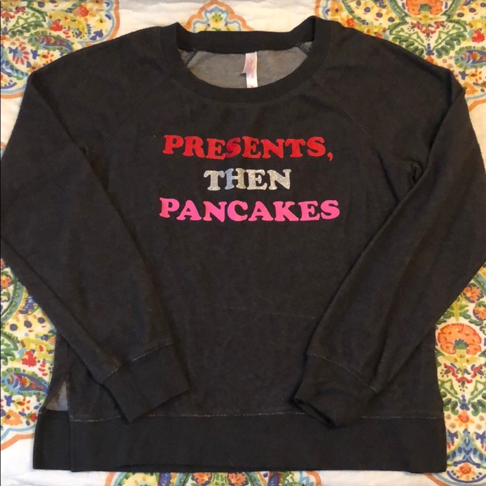 Presents then Pancakes Christmas Sweatshirt